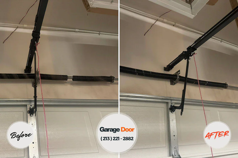 Before and after: garage door repair Fultondale, AL